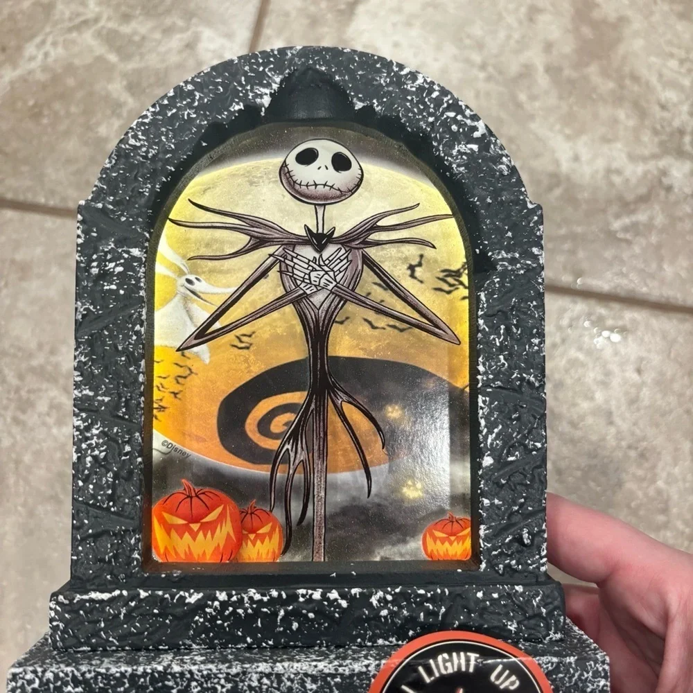 Disney's The Nightmare Before Christmas Jack Skellington LED Tombstone NEW
